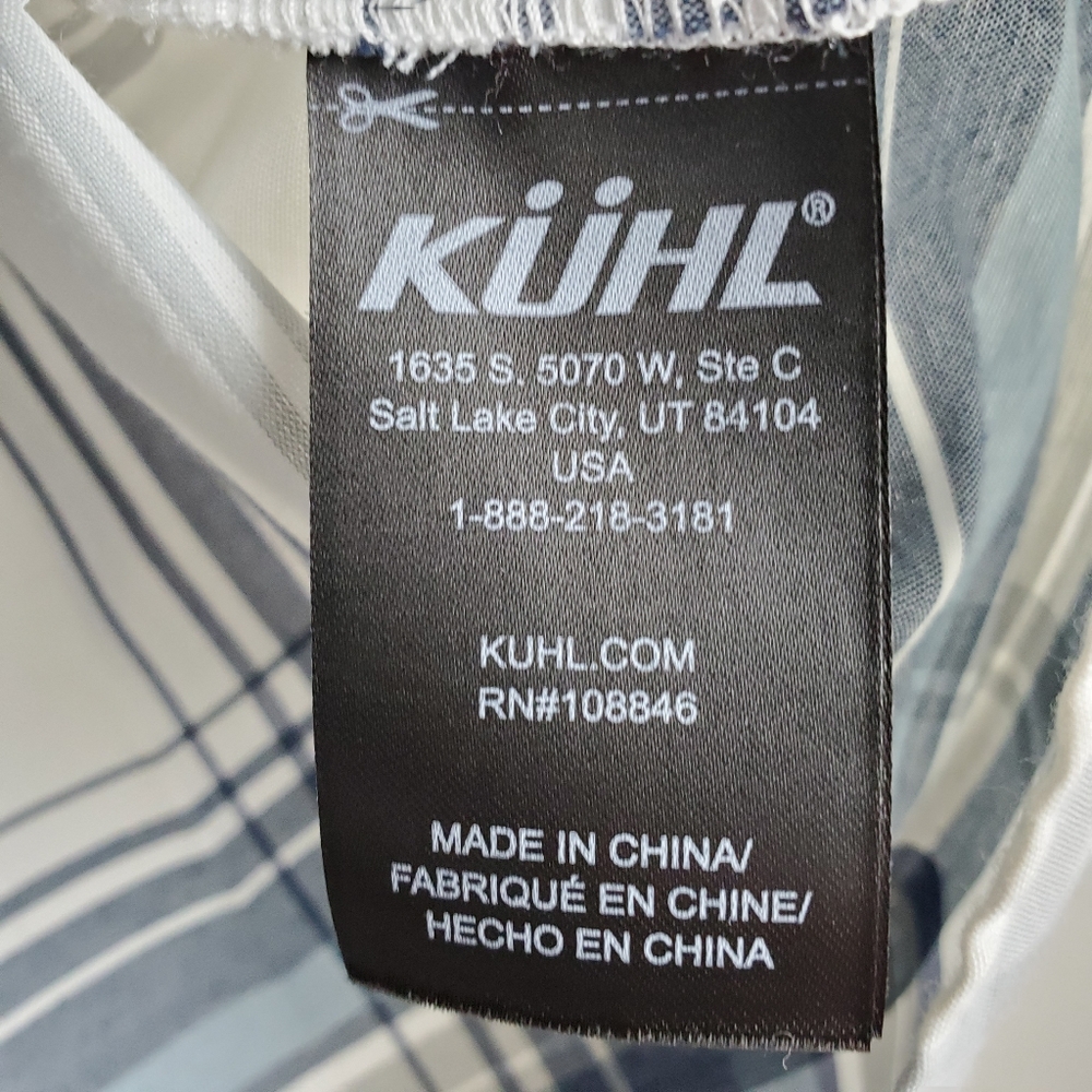 {KUHL} Styk Short Sleeve Plaid Button Up Shirt - Picture 5 of 8
